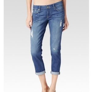 Paige Jimmy Jimmy Distressed Stretch Crop Jeans 28